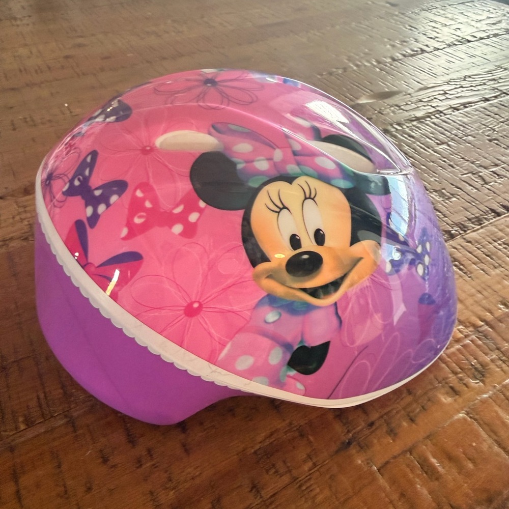 Kids Minnie Mouse Pink and Purple Helmet
